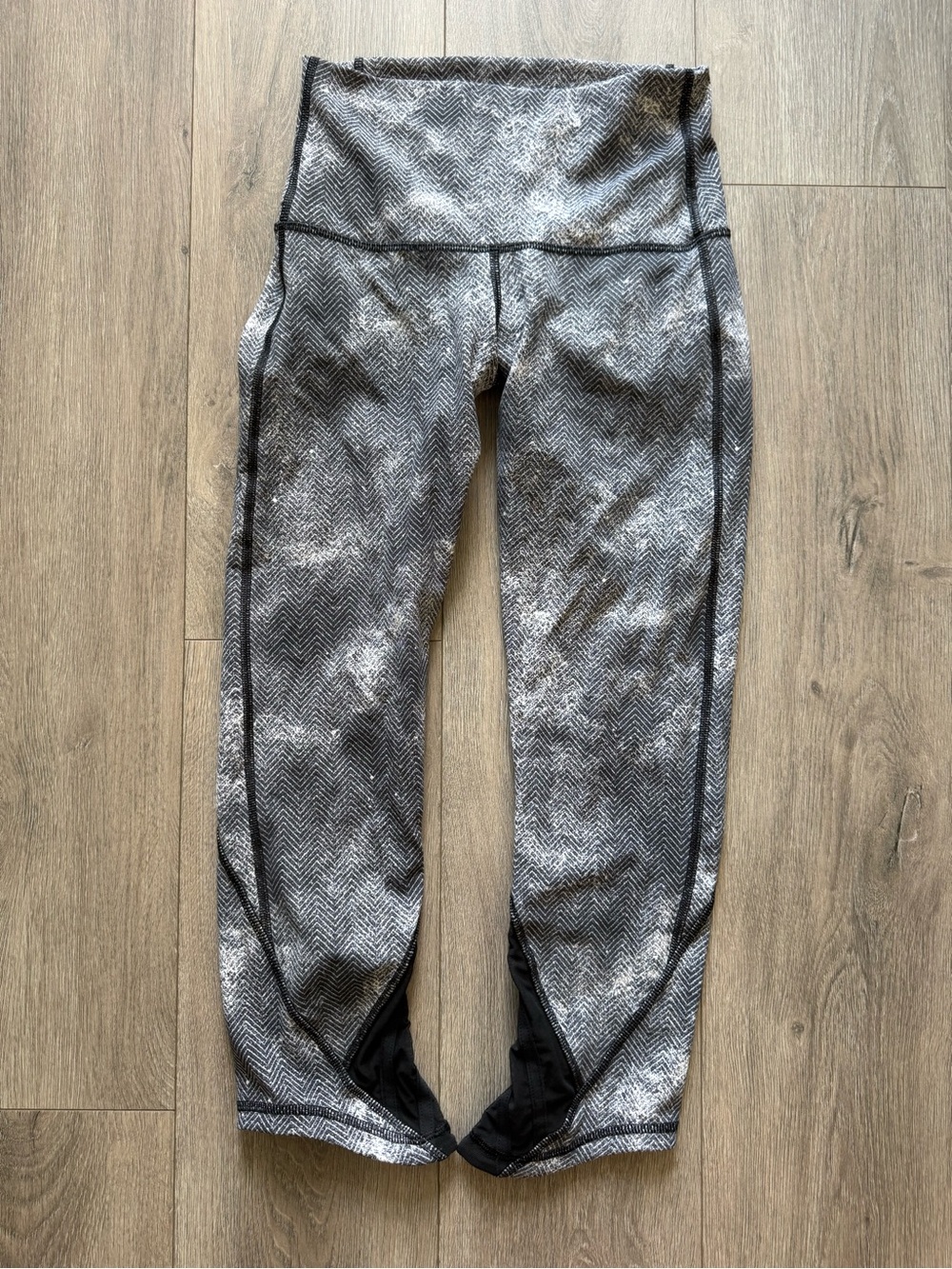 lululemon athletica Black and Gray pattern Performance Leggings